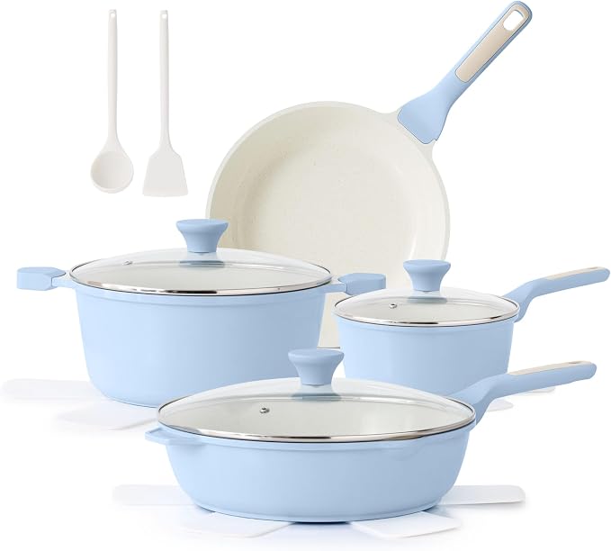 SENSARTE Nonstick Ceramic Cookware Set Large 13-Piece, Healthy Pots and Pans by SENSARTE