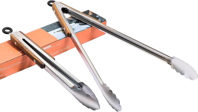 12 & 16 Inch Food Tongs Set, Food Grade Stainless Steel Kitchen Tongs - Image 7
