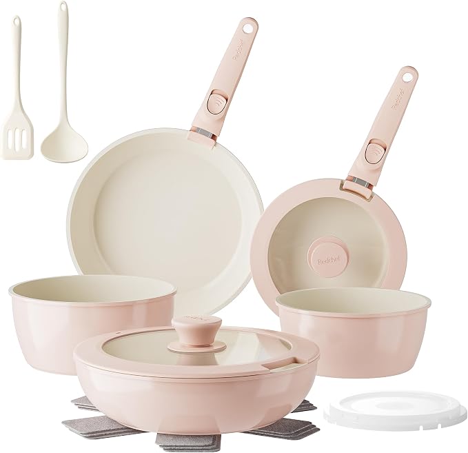 Redchef Pans and Pots Set Nonstick, Ceramic Cookware Set by Redchef