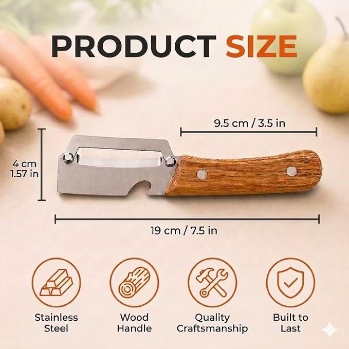 2-Pack Vegetable Peeler with Bottle Opener, Thickened Stainless Steel Wide Blade - Image 7