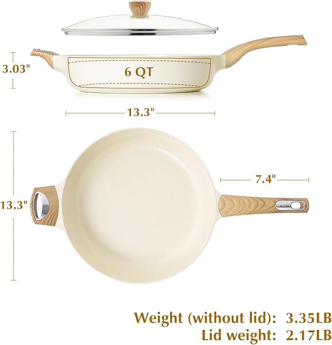 SENSARTE Ceramic Nonstick Frying Pan Skillet - Image 6