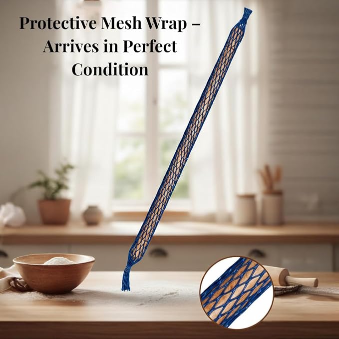 Beech Wood Non-Stick Oil Rolling Pin -Turkish Oklava-Infused Smooth Surface - Image 7