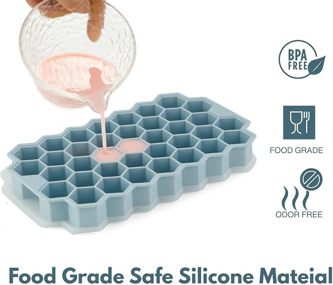 2 Pack Small Silicone Ice Cube Trays - Image 6