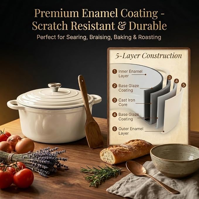 Nonstick Enameled Cast Iron Cookware Set - Image 9