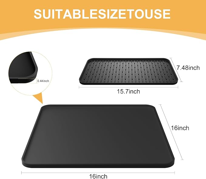 Silicone Coffee Mat, Coffee Bar Accessories Fit Under Coffee Maker Coffee - Image 4