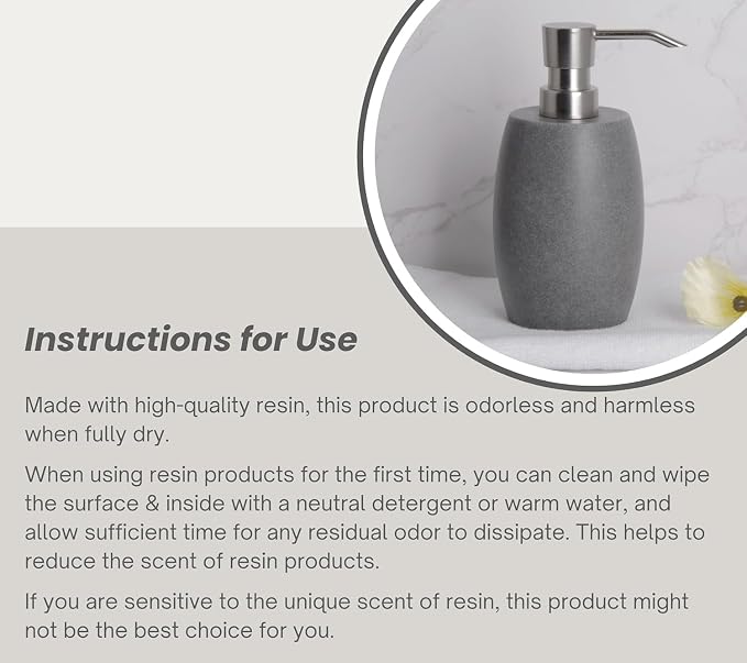 Clasin Home Sandstone Textured Resin Soap Dispenser - Image 9