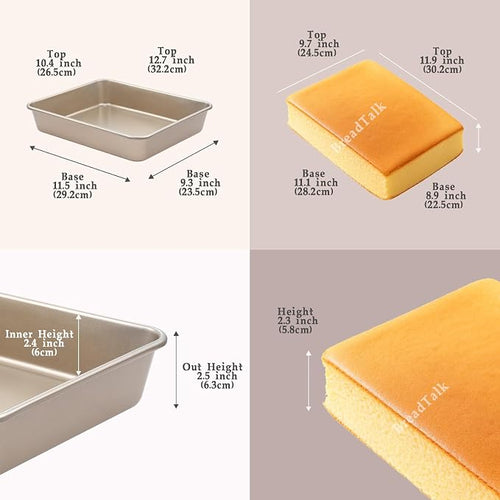 12" x 10" Cookie Sheet Pan Set, 2 Pack Nonstick Baking Sheets, Commercial - Image 2