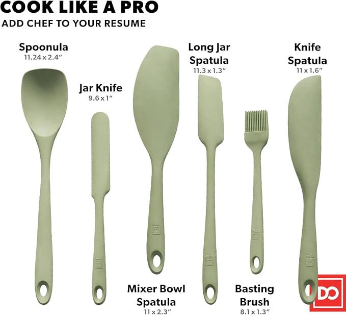 DI ORO 6-Piece Silicone Spatula Set - Image 3
