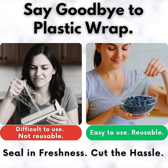 20 Bowl Covers - Reusable Plastic Food Covers - Image 4