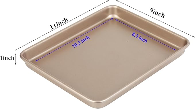 11 Inch Baking Sheets Pan Nonstick Set of 2, Walooza Cookie Sheet Replacement - Image 2