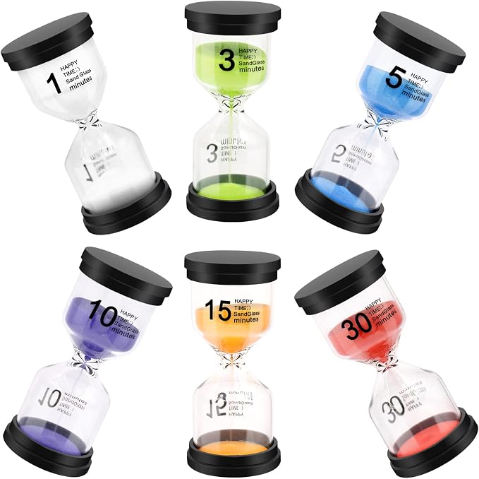 Sand Timer, Sand Timers Colorful 1/3/5/10/15/30 Minutes Sandglass Timer by Monsin