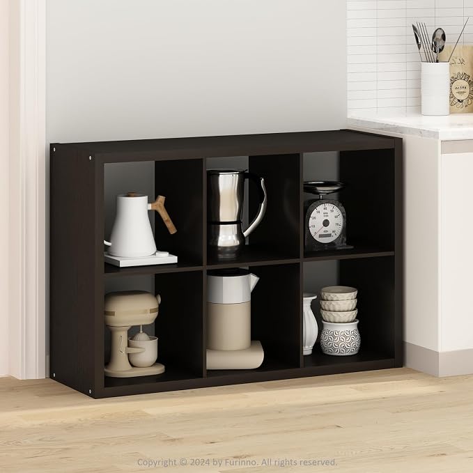 Furinno HERMITE Kitchen Island, 6-Cube Coffee Bar, Extra Thick Kitchen Storage - Image 6