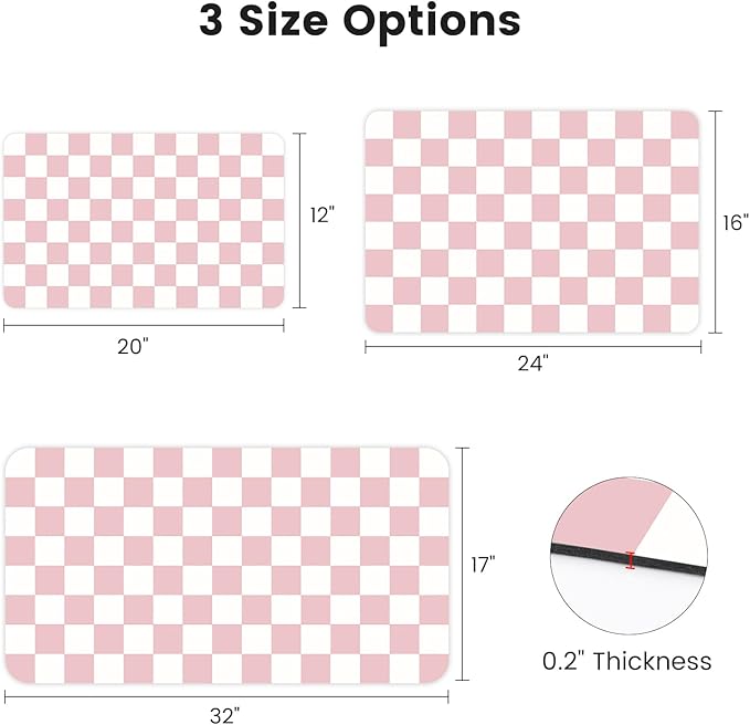 16" x 24" Checkered Dish Drying Mat - Image 2