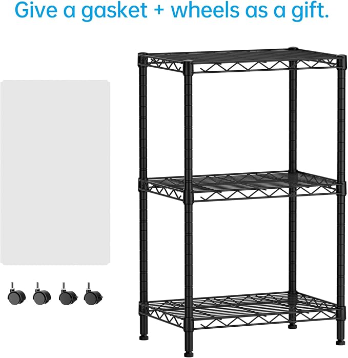 SINGAYE 3 Small Shelves Storage Shelf Wire Shelving Unit Metal Shelf Adjustable - Image 4