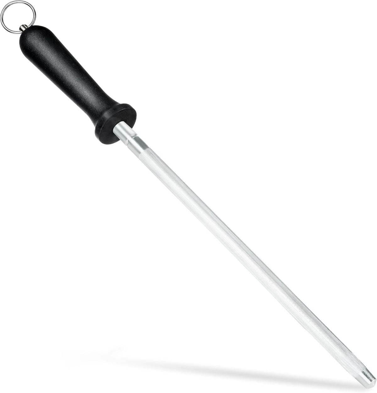 Knife Sharpener Rod, 12 Inch Carbon Steel Honing Rod for Kitchen