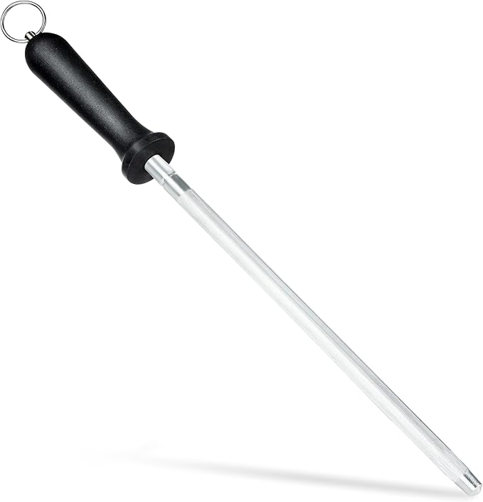 Knife Sharpener Rod, Kitchen Knives Sharpener Carbon Steel Professional Knife by FANERFUN