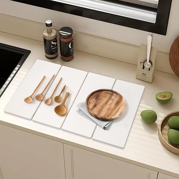 Large Dish Drying Mat for Kitchen Counter, Heat-resistant Mat, Diatomaceous - Image 2
