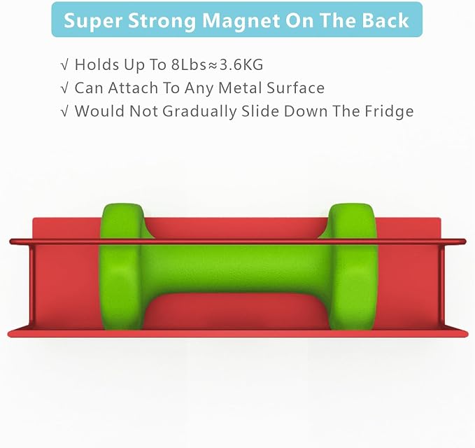 Magnetic Spice Rack For Refrigerator, Space Saving Magnetic Shelf For Fridge - Image 3