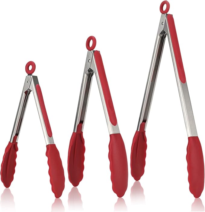U-Taste Kitchen Tongs, 7/9/12 inches Cooking Tongs, by U-Taste