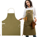 Cotton Canvas Apron for Women & Men – Adjustable Neck Strap & Waist Ties by Unknown