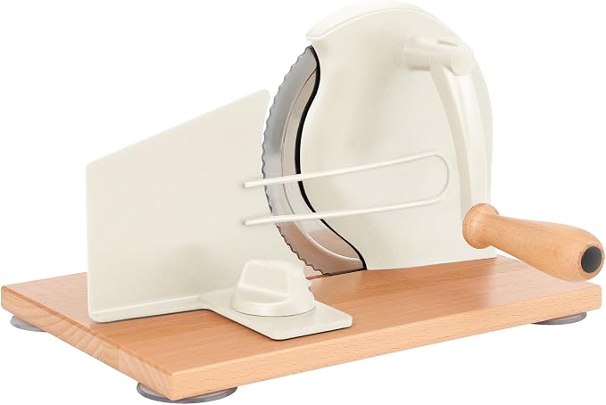 CAWIU Manual Bread Slicer with Hand Crank- Adjustable Thickness Bread Cutter by CAWIU