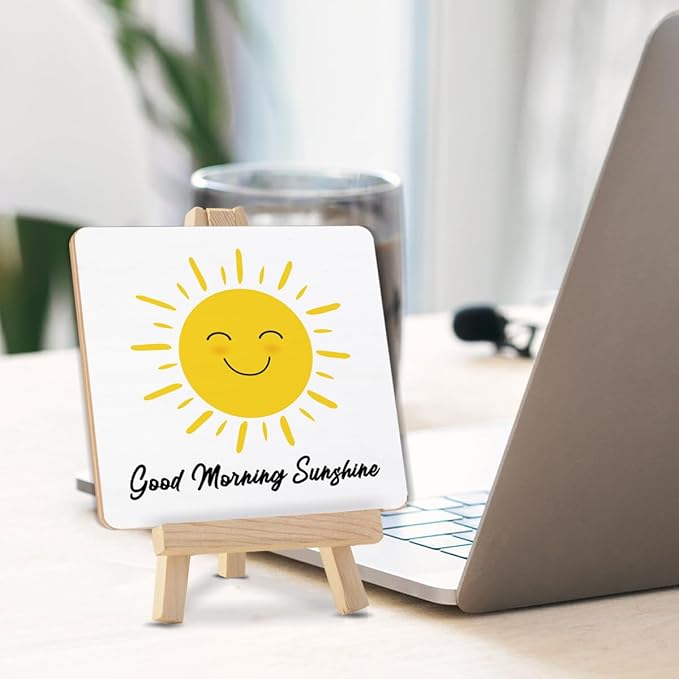 Coffee Bar Decor, Good Morning Sunshine Wood Sign - Image 3