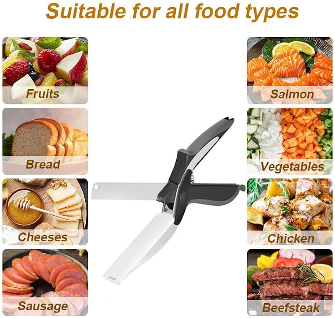 2 in 1 Kitchen Scissors for Food, Separable Stainless Steel Barbecue Steak - Image 9