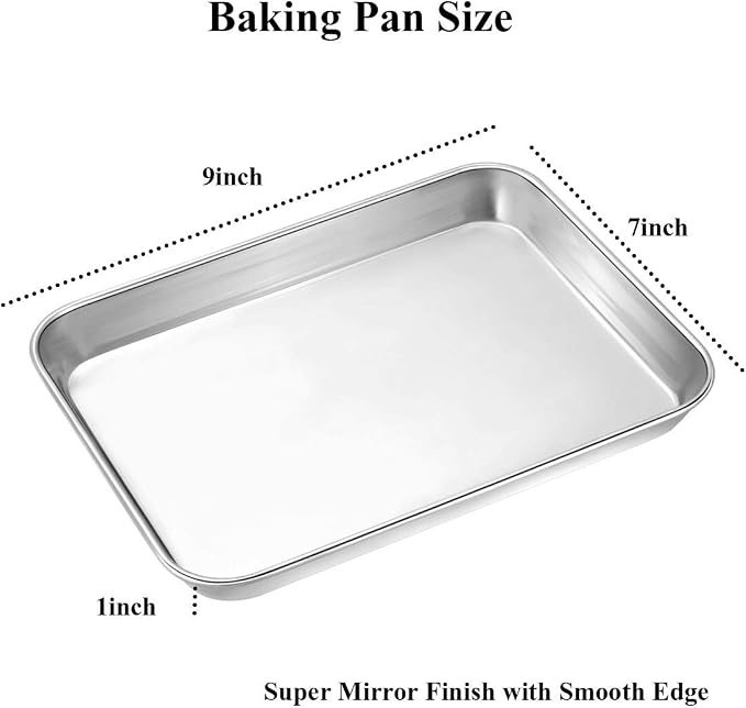 Wildone Baking Sheet with Rack Set, Stainless Steel Cookie Pan baking Tray with - Image 4