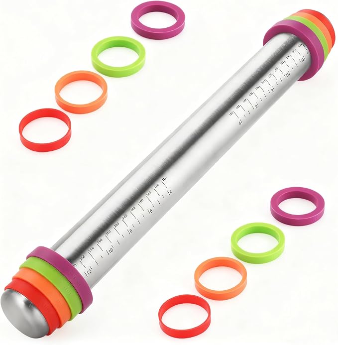 Stainless Steel Rolling Pin by Amuzhi
