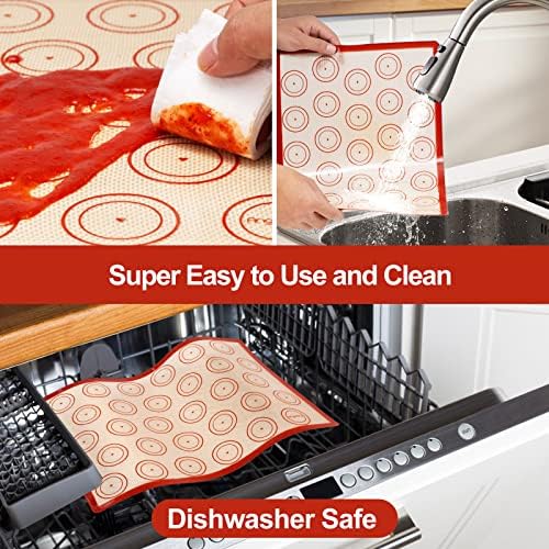 Silicone Baking Mat Set, 6-Piece, Round & Square