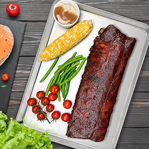 Large Baking Sheet with Rack Set, E-far 20”x14” Stainless Steel Cookie