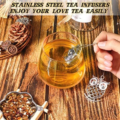 Cunhill 4 Sets Loose Tea Infusers, Stainless Steel Tea Steepers, Funny