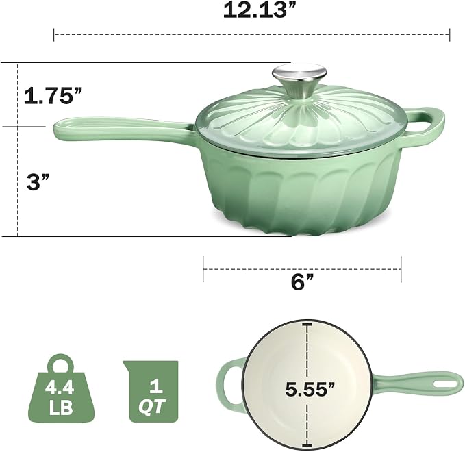 Enameled Cast Iron Sauce Pan - Image 2