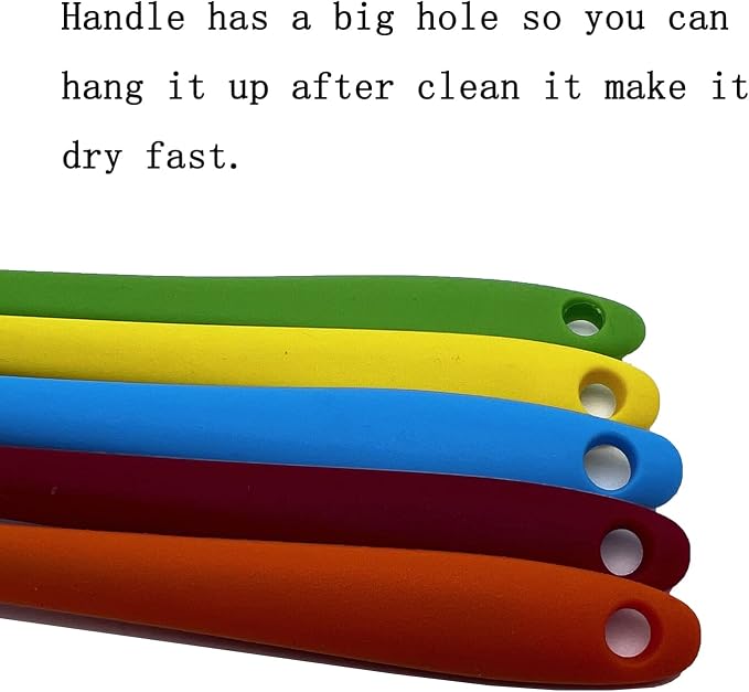 6 Pcs Silicone Spatulas, 8.3 inch Small Rubber Spatula Heat Resistant Non-Stick - Image 5