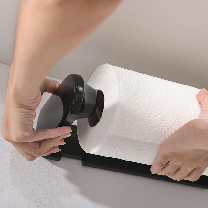 simpletome Paper Towel Holder ONE Hand Tear Adaptive Tension Arm Adjustable - Image 5