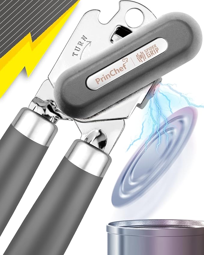 Can Opener, No-Trouble-Lid-Lift Manual Handheld Can Opener by PrinChef