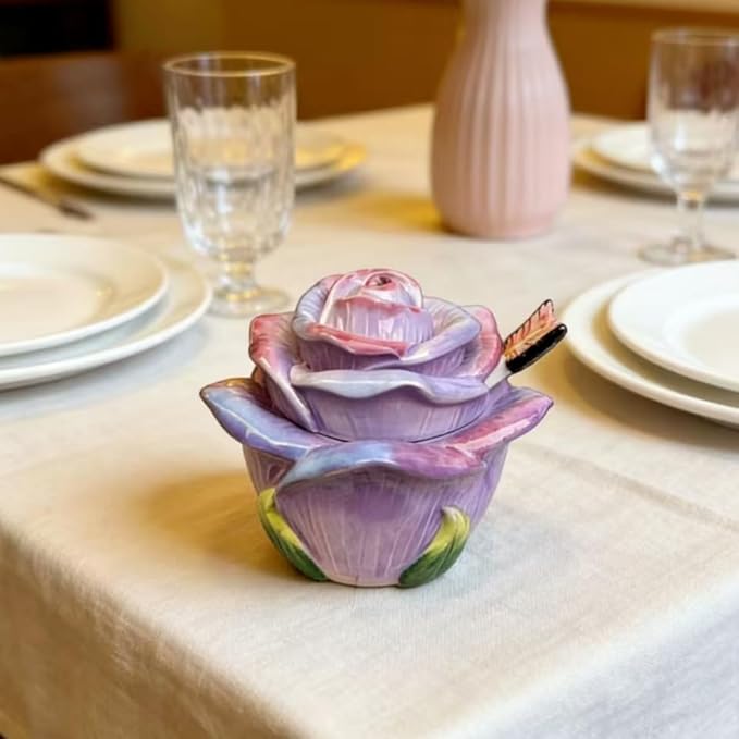 Ceramic Rose Spice Jars by Minigift