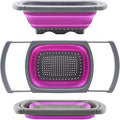 Qimh Collapsible Colander, Kitchen Colander Set Over Sink Strainer by Qimh