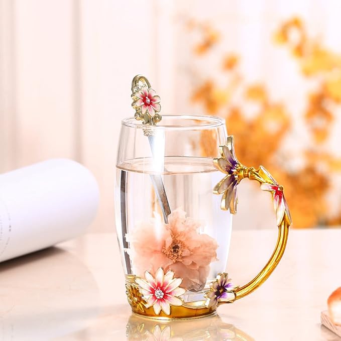 OEAGO Purple Gifts for Women Mom Mothers Day Glass Coffee Enamels Mug Best - Image 3