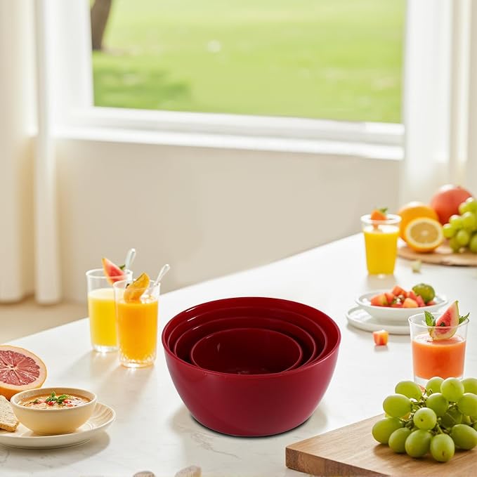 4-Piece Classic Plastic Prep Bowls - Image 8