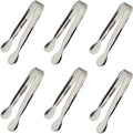 6PCS Ice Tongs Mini Sugar Tongs 4.25Inch Stainless Steel Kitchen Utensils Set by Sunenlyst