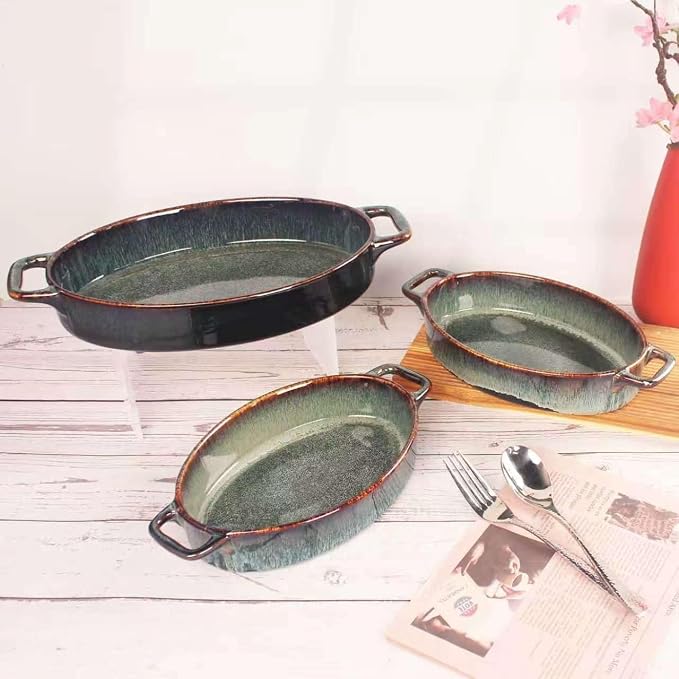 12" x 8" Porcelain Oval Casserole Dishes - Image 6