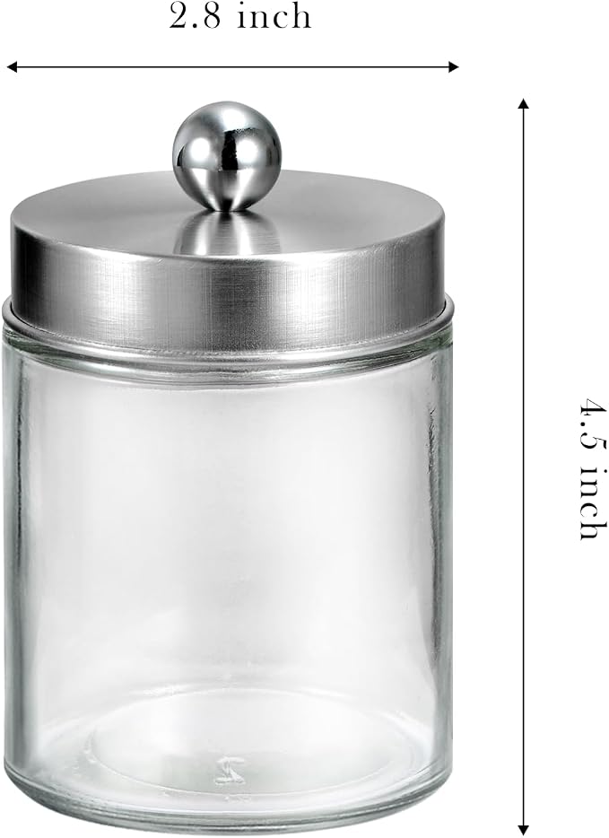 SheeChung 4-Pack Glass Qtip Holder Dispenser - Image 6