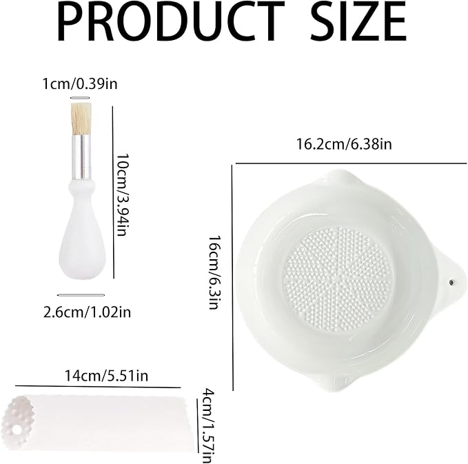 Ceramic Grater Plate for Ginger, Vegetables and Fruits in Kitchen - Image 3
