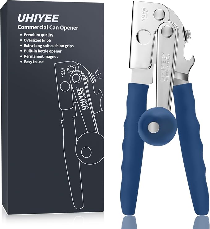 Commercial Can Opener, UHIYEE Hand Crank Can Opener Manual Heavy Duty - Image 8