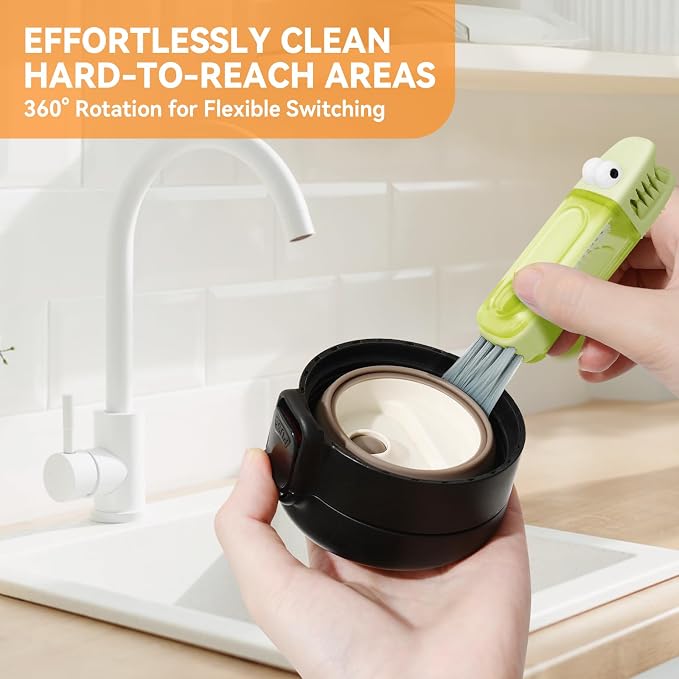 3 in 1 Cup Lid Gap Cleaning Brush Set, Silicone Cup Lid Gap Cleaner, Home - Image 3