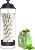 Straw Holder for Standard Size Drinking Straws, Acrylic Plastic Straw Dispenser by Mevtok