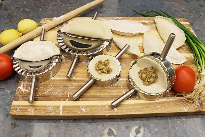 KAYCROWN 3.25 Inch Empanada Press, Stainless Steel Dumpling Maker Dough Cutter - Image 8