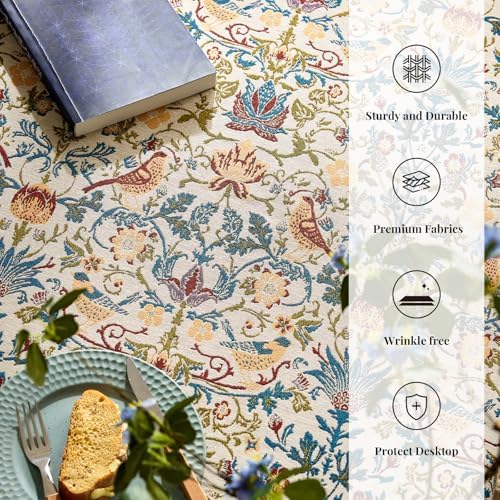 Farmhouse Floral Tablecloths Rectangular Vintage Table Cloth with