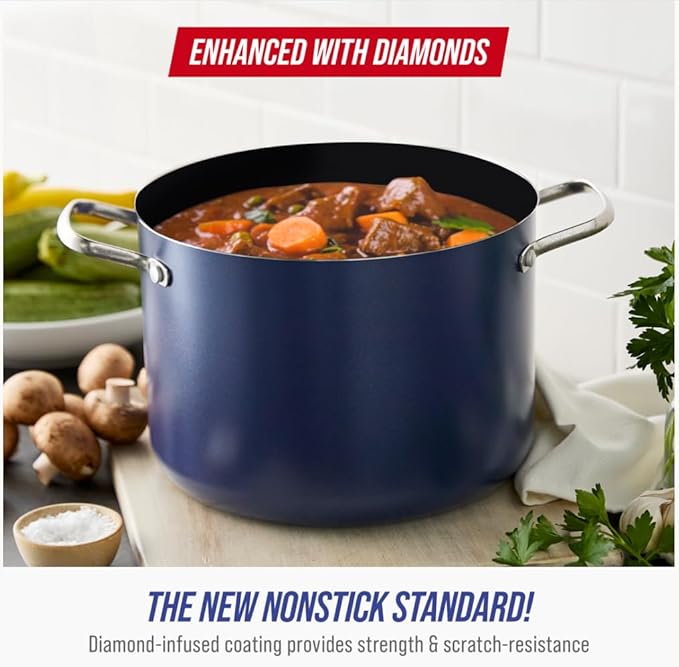 Blue Diamond 8QT Nonstick Stockpot - Image 2